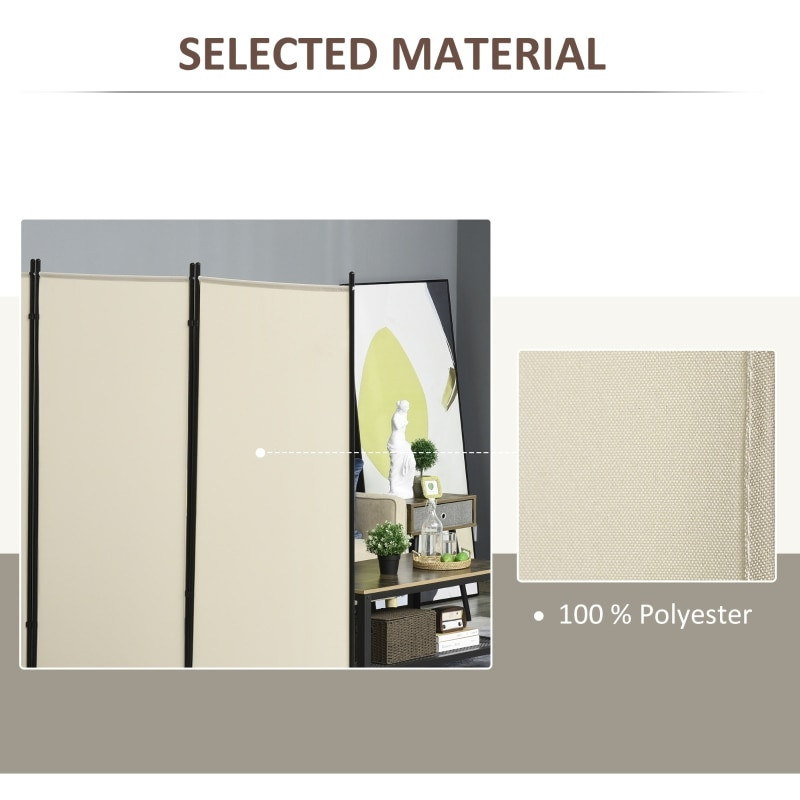 Selected material details of the folding screen, showing fabric material